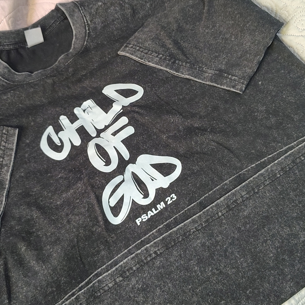 🟡🔥Child of God Graphic Tee - Grayish Acid Wash,Brand New, Size 2xl,Or For A L.